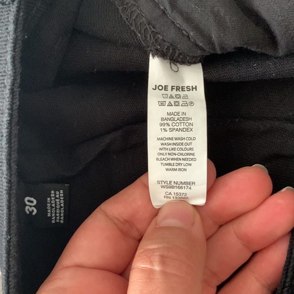 Joe Fresh Black Cropped Wide Leg Jeans size 30 - Picture 7 of 14